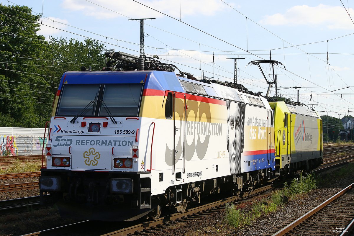 RheinCargo 185 589-9  Martin Luther  in K�ln West, Juni 2017.