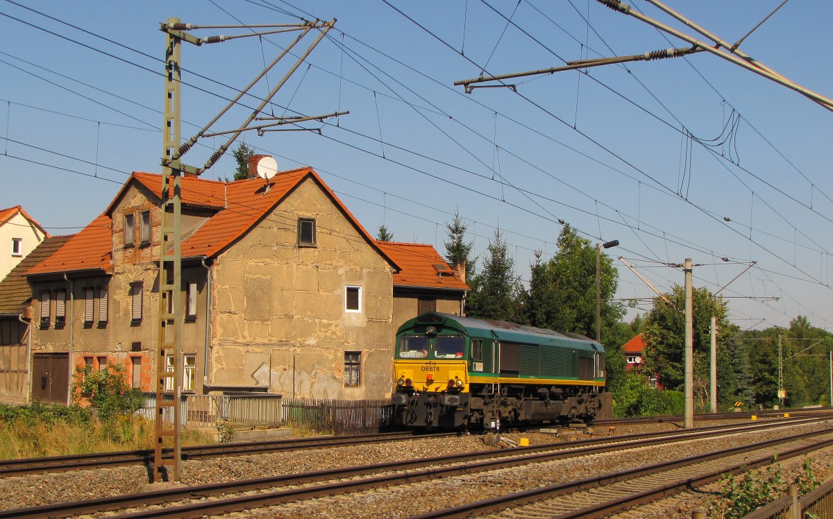 RheinCargo PB 19 als Tfzf nach Emleben, am 06.09.2013 in Erfurt Bischleben.