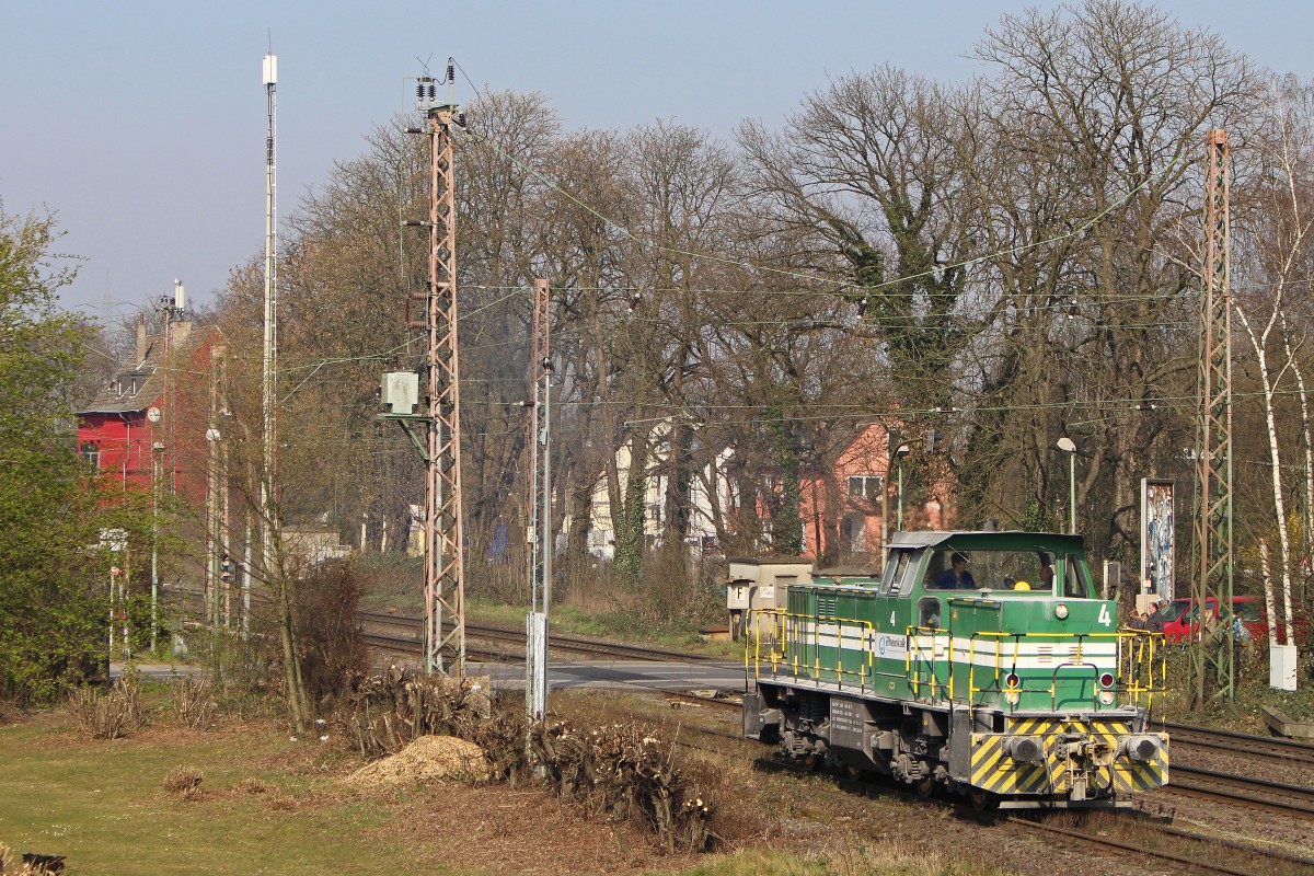 RheinKalk Lok 4 am 14.3.14 in Ratingen-Lintorf.
