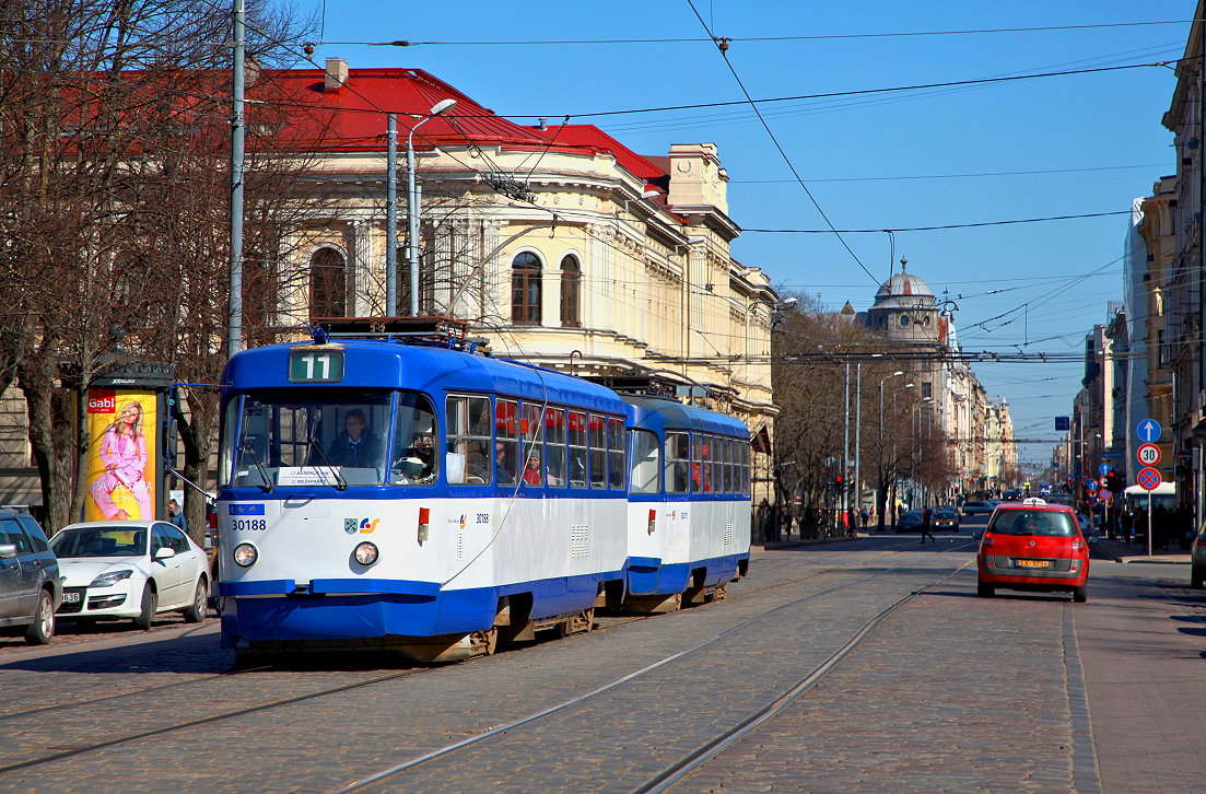 Riga 018 + 021, Krišjāņa Barona iela, 03.04.2019.

