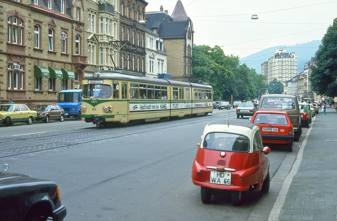 RN OEG 86, Heidelberg Bergheimer Straße, 29.08.1987.