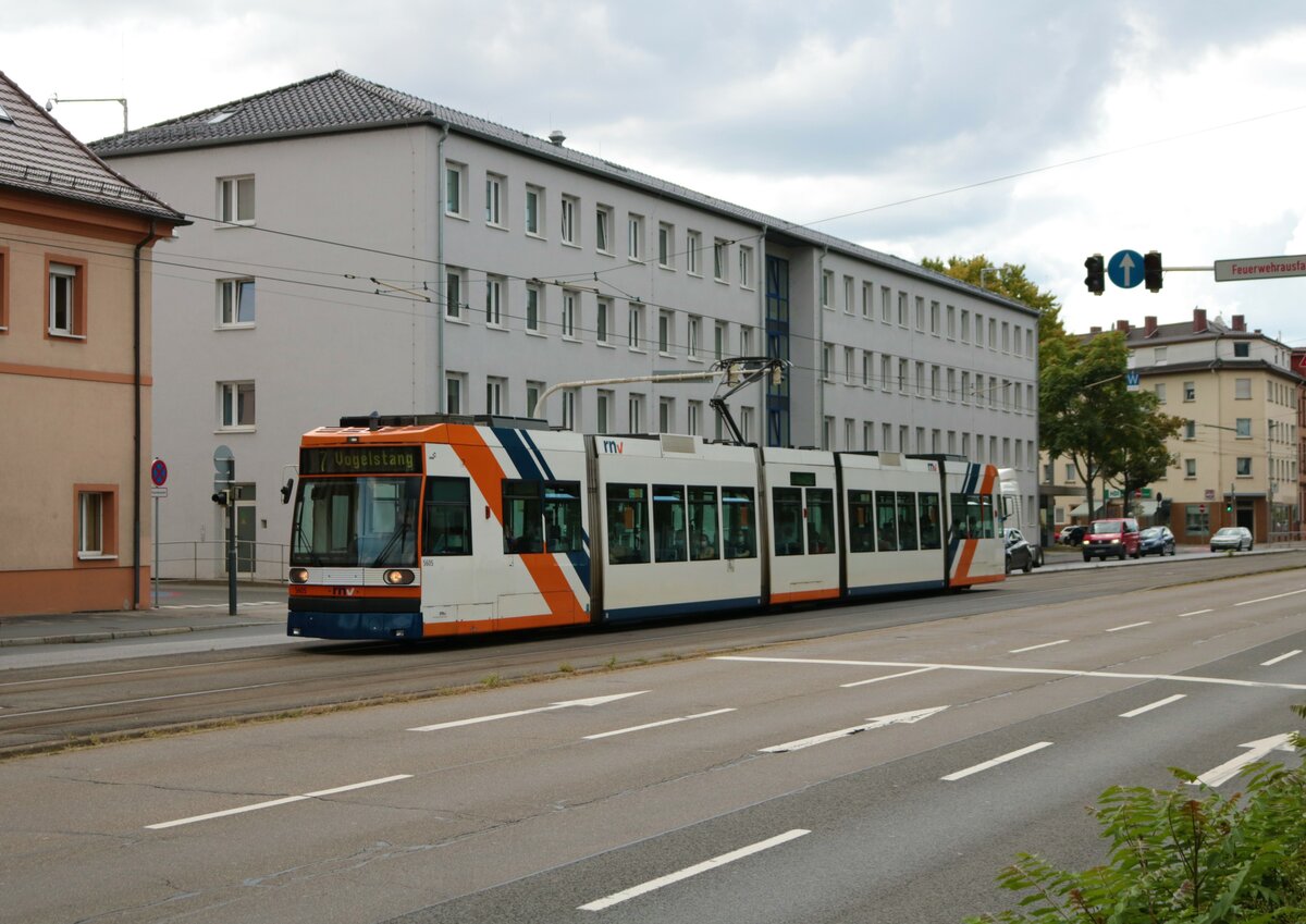 RNV AEG GT6N Wagen 5605 am 20.08.21 in Ludwigshafen