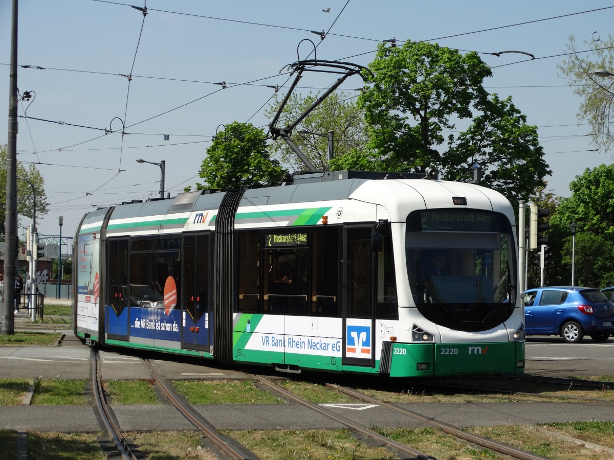 RNV Bombardier Variobahn 2220 (RNV6) (ex VBL) am 24.04.15 in Mannheim 