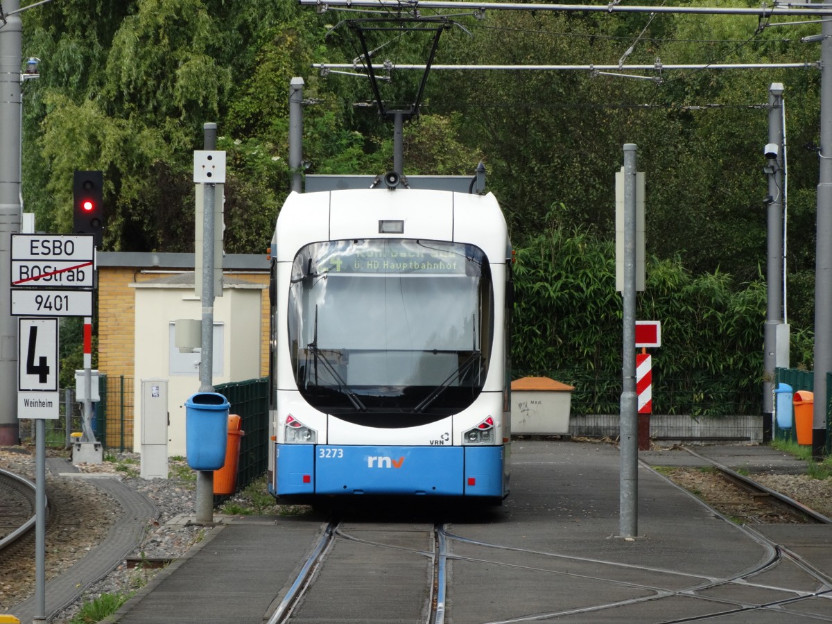 RNV Bombardier Variobahn 3273 (ex HSB) am 27.09.14 in Heidelberg