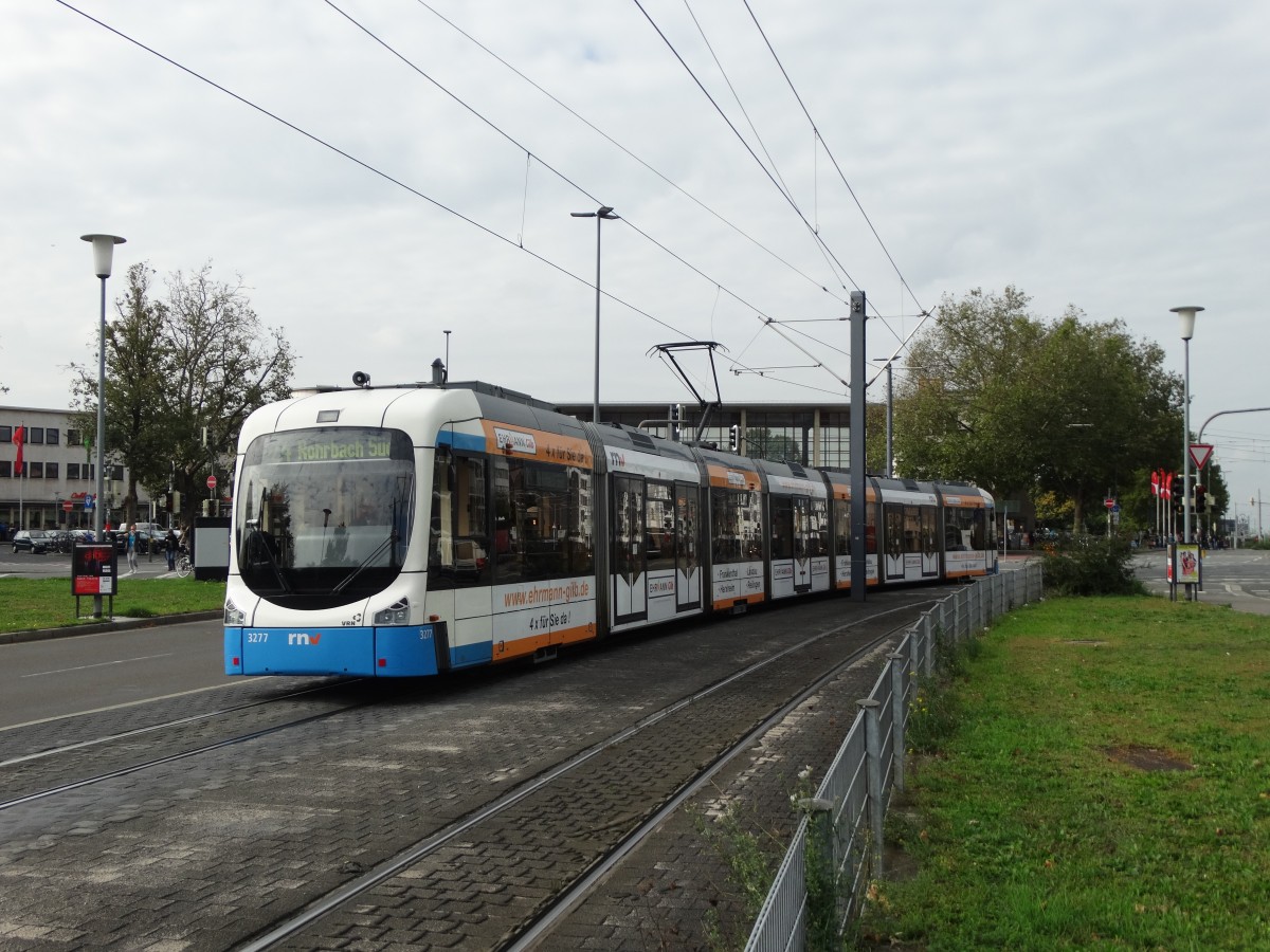 RNV Bombardier Variobahn 3277 am 09.10.15 in Heidelberg