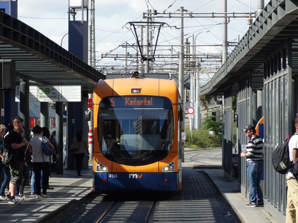 RNV Bombardier Variobahn 4136 am 19.09.14 in Mannheim 