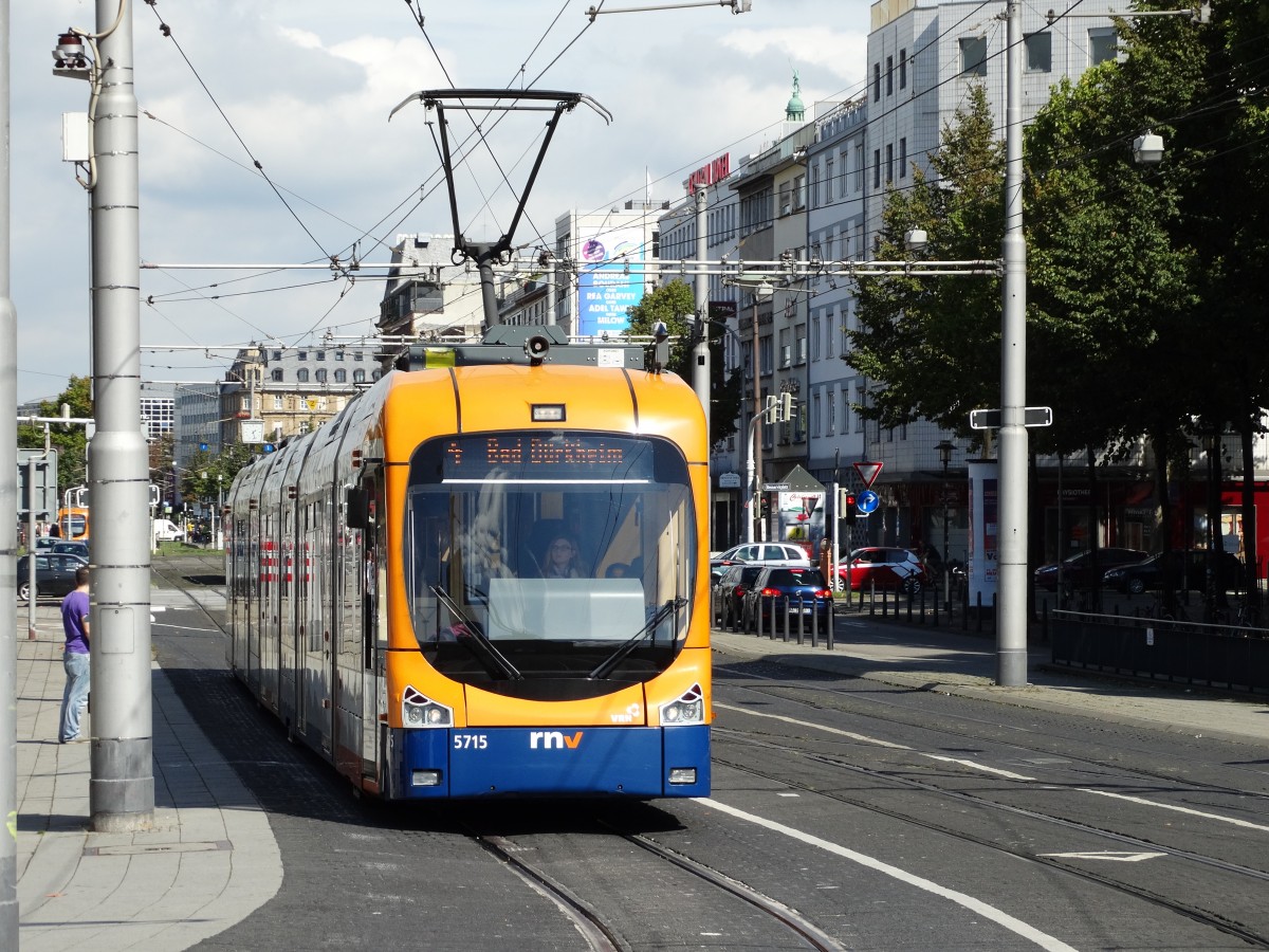 RNV Bombardier Variobahn 5715 am 19.09.14 in Mannheim 