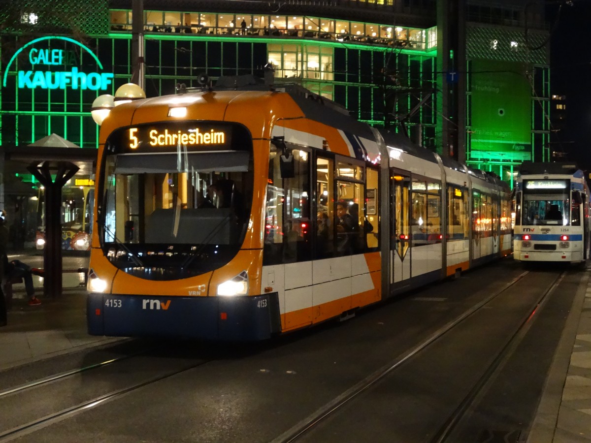 RNV Bombardier Variobahn (RNV6) 4153 am 20.03.15 in Heidelberg