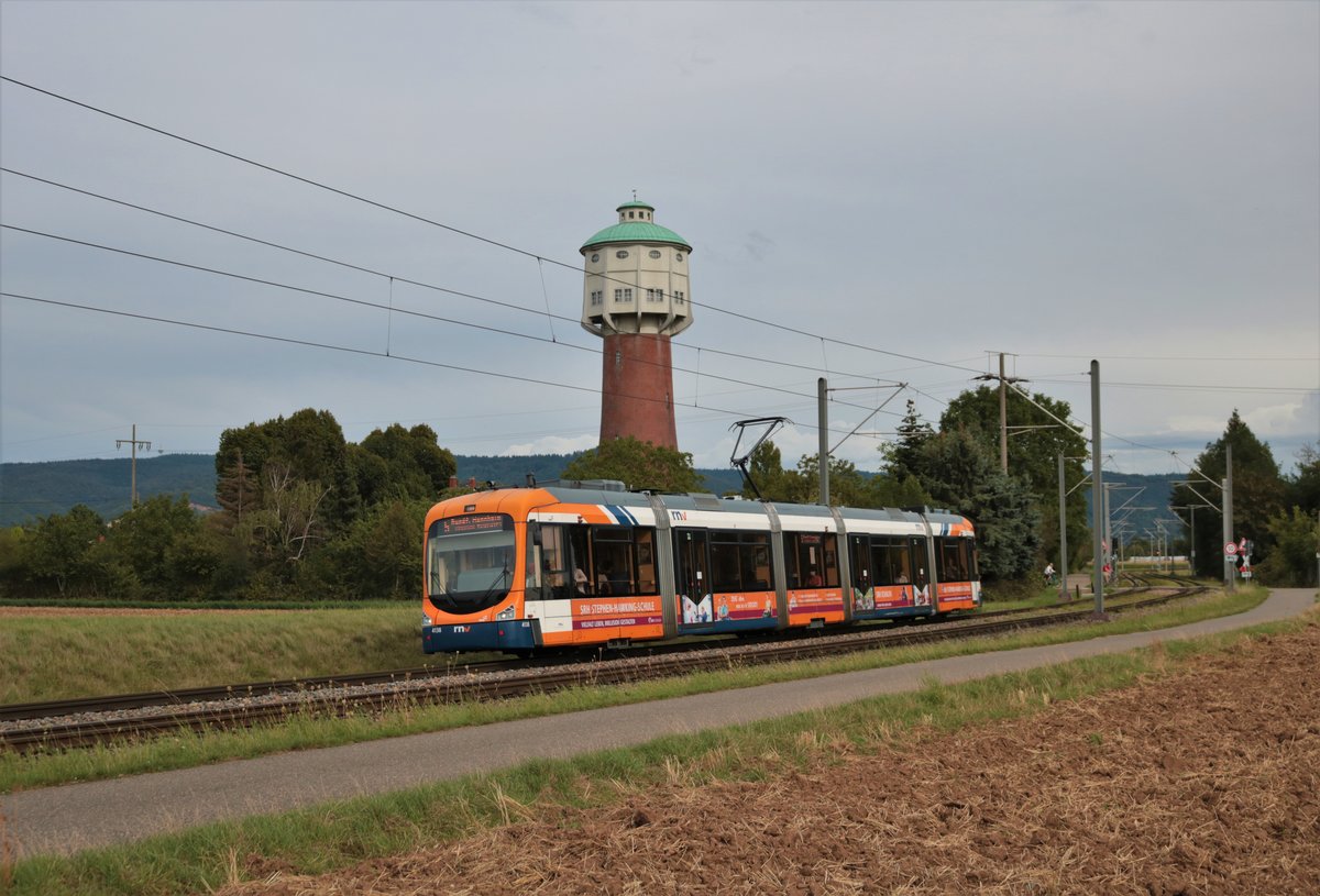 RNV Bombardier Variobahn Wagen 4138 am 29.08.20 bei Edingen