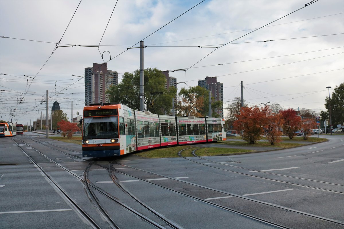 RNV GT6N Wagen 5603 am 17.10.20 in Mannheim