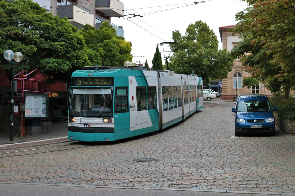 RNV GT6N Wagen 5621 am 29.08.20 bei Bad Dürkheim 