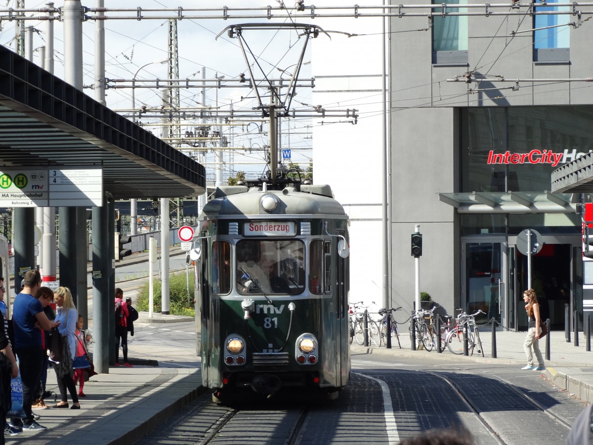 RNV Sixty Wagen 81 (Eichbaum) am 19.09.14 in Mannheim 