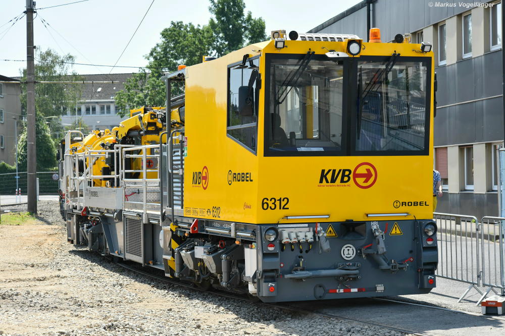 Robel-Bauzug 6312 auf dem Betriebshof West am 30.06.2019.
