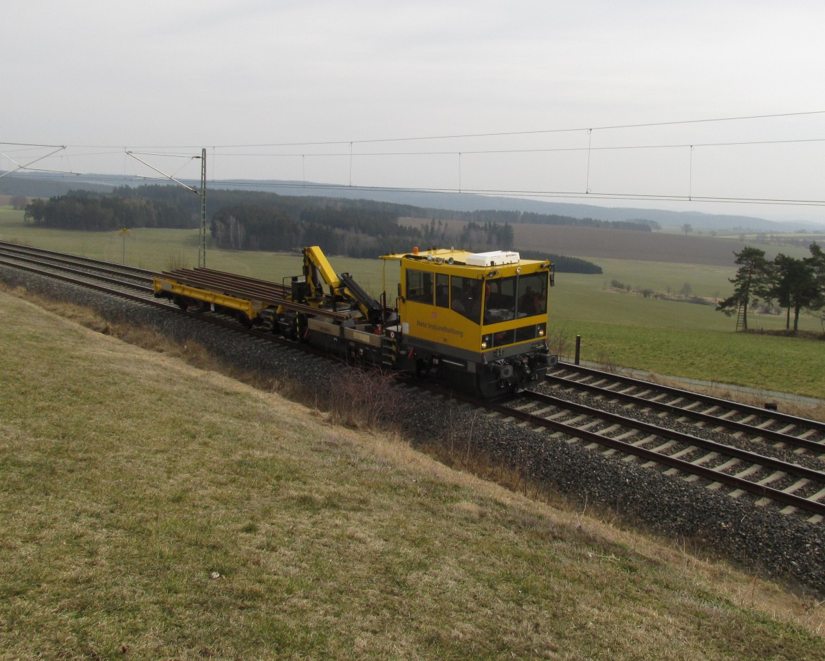 Robel-Gleiskraftwagen im vogtländischem Oberland bei Schönberg, am 17.03.2015