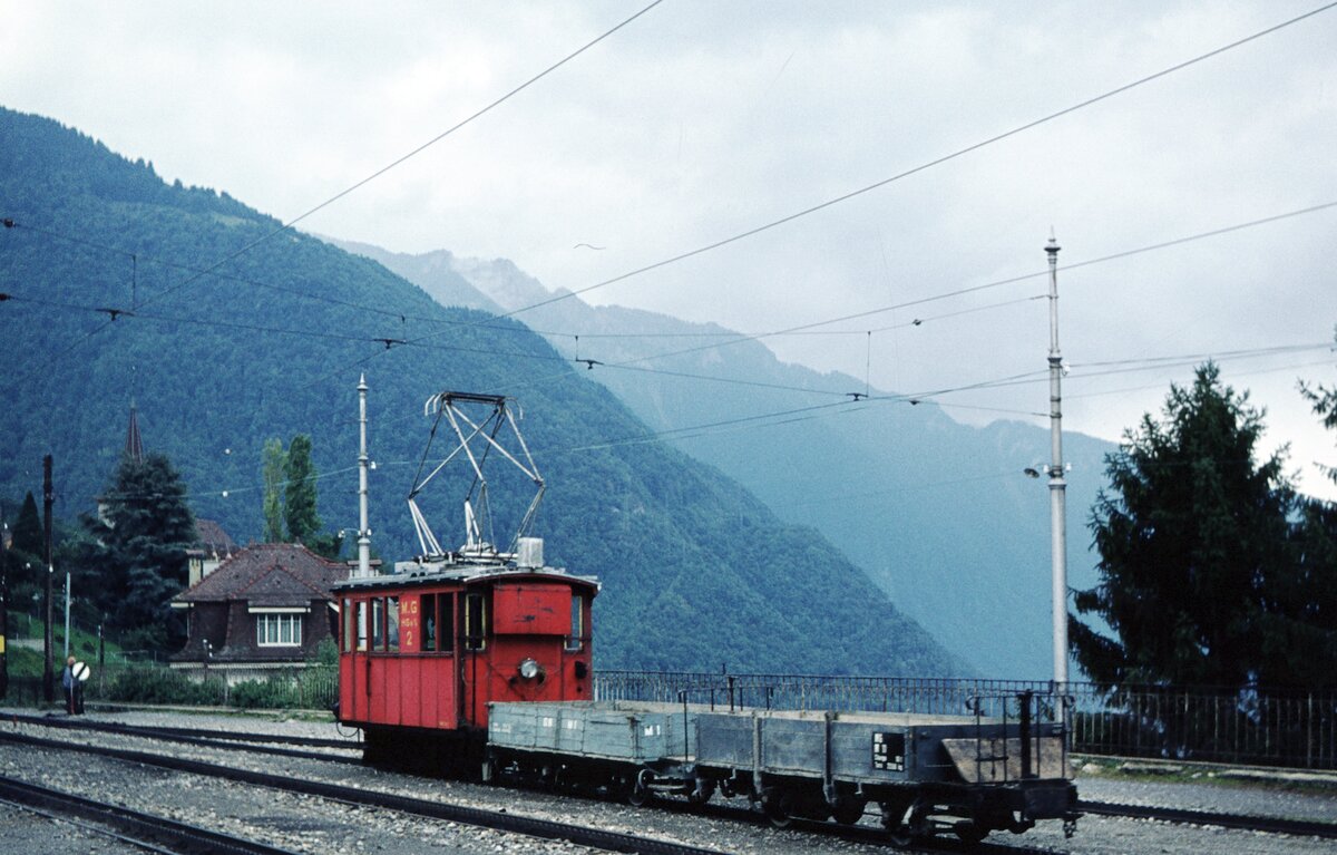 Rochers-de-Naye__Zb_Lok HGe 2/2 Nr.2 Bj. 1909 im Arbeitseinsatz_04-09-1976