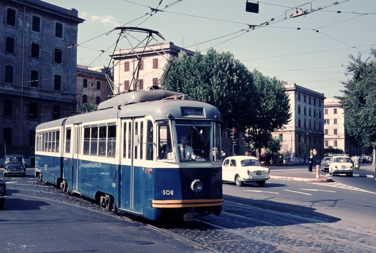 Roma / Rom STEFER STANGA-Gtw 506 Piazza Santa Croce in Gerusalemme / Via Nola am 25. August 1970.