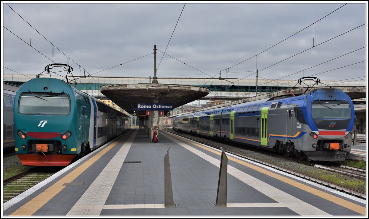 Roma Ostiense. Ale 506 Treno25 und Treno 29.(24.02.2020)