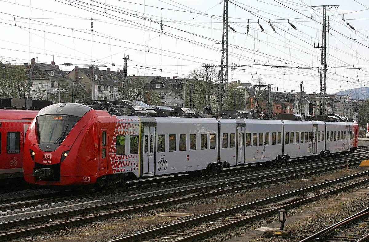 Rosenköpfchen: 1440 511 am 03.04.2022 in Koblenz Hbf