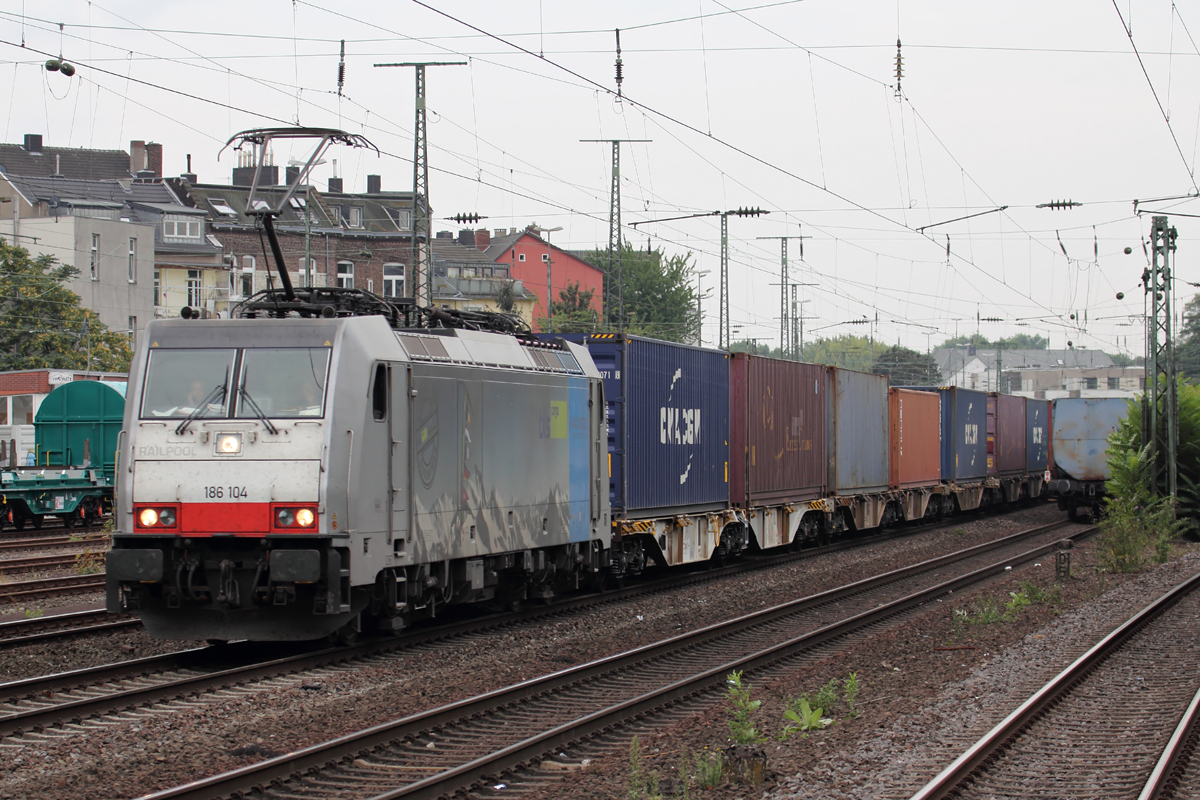 RP 186 104 unterwegs für BLS Cargo durchfährt Köln-West 20.9.2016
