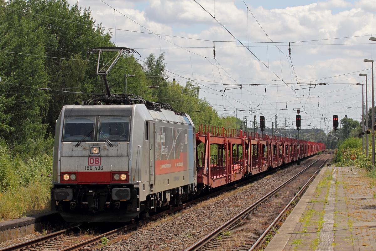 RP 186 496 unterwegs für DB Cargo in Viersen 2.7.2019