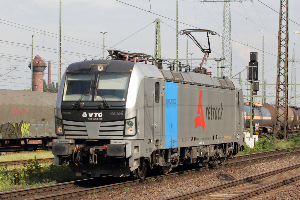 RP 193 828 unterwegs für VTG in Duisburg-Bissingheim 16.5.2018 