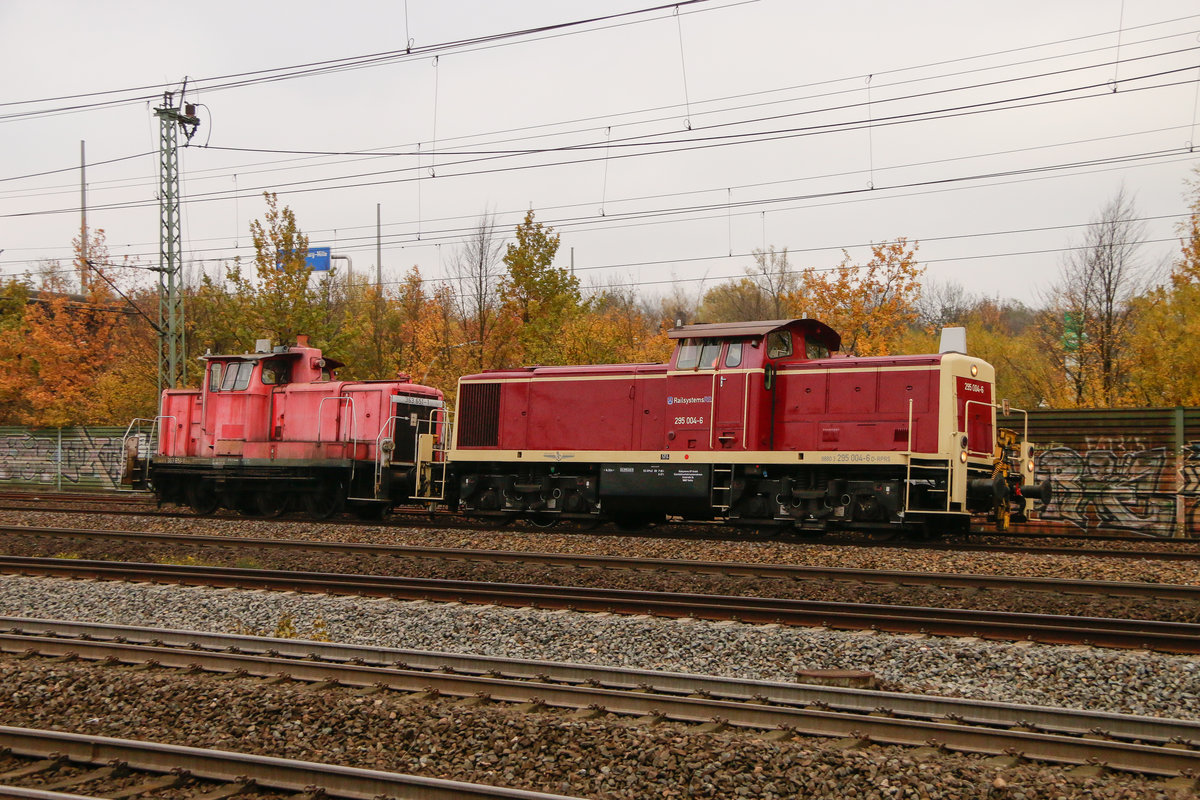 RP 295 004-6 Railsystems & 363 651-1 in Hamburg Harburg, November 2018.