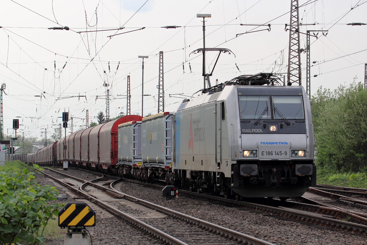 RP E186 145-9 unterwegs für Transpetrol durchfährt Recklinghausen-Ost 10.5.2016