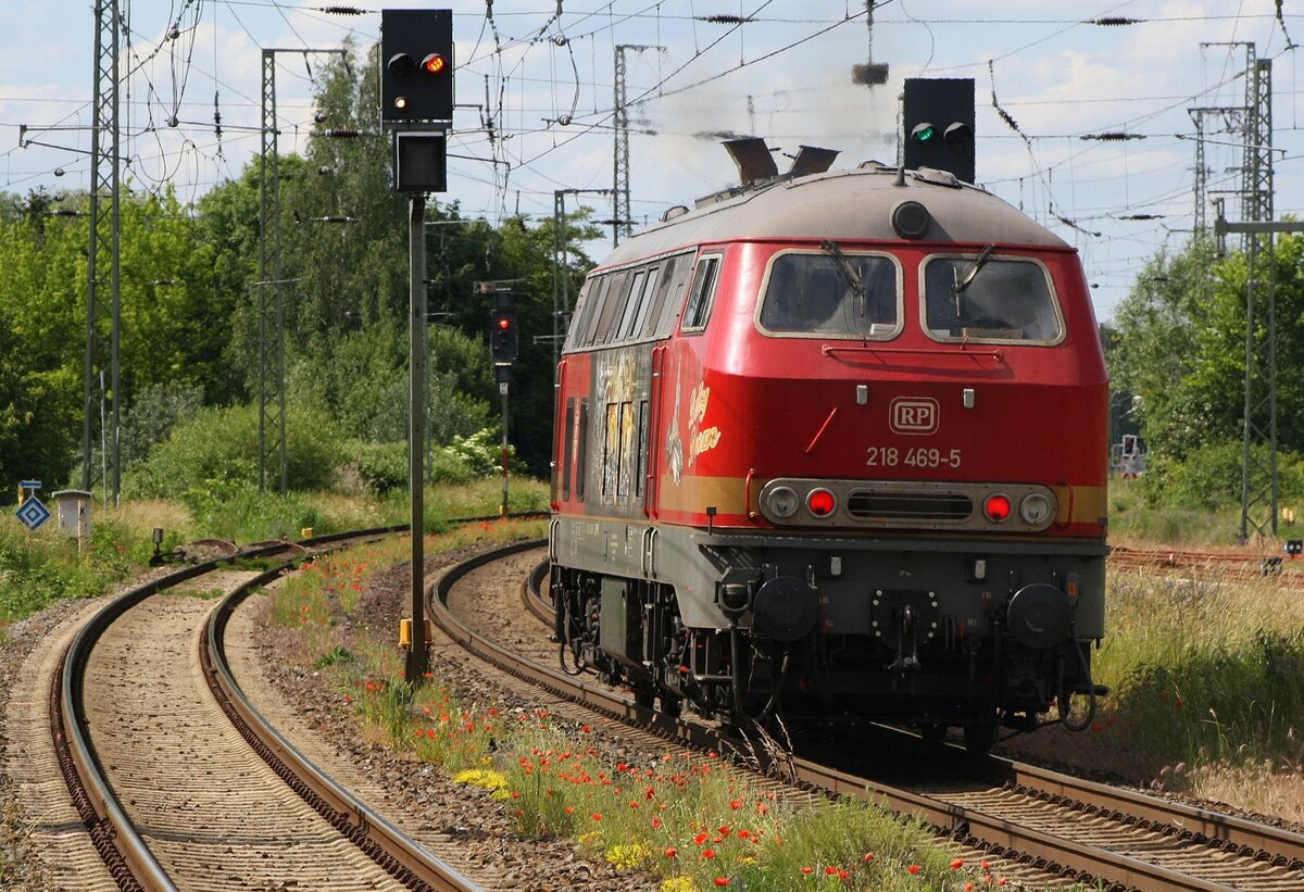 RP Railsystems 218 469-5 | Bf Anklam | Nachschuss | Juni 2019
