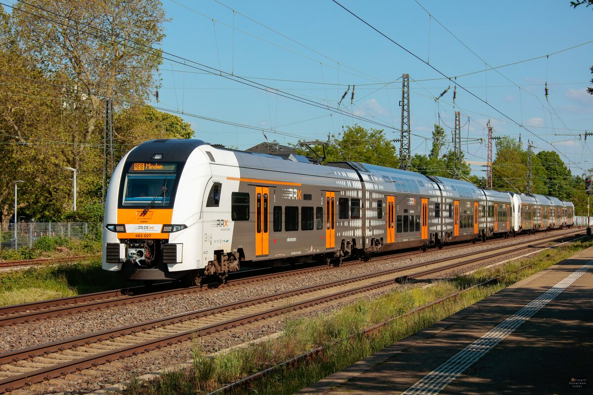 RRX 462 027 als RE6 nach Minden in Hilden, Mai 2021.