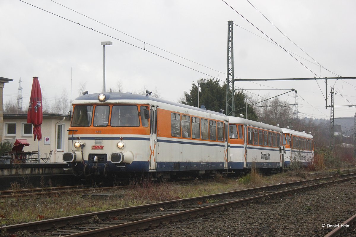 RSE MAN Schienenbus Osningbahn in Hattingen an der Ruhr, am 11.12.2016.