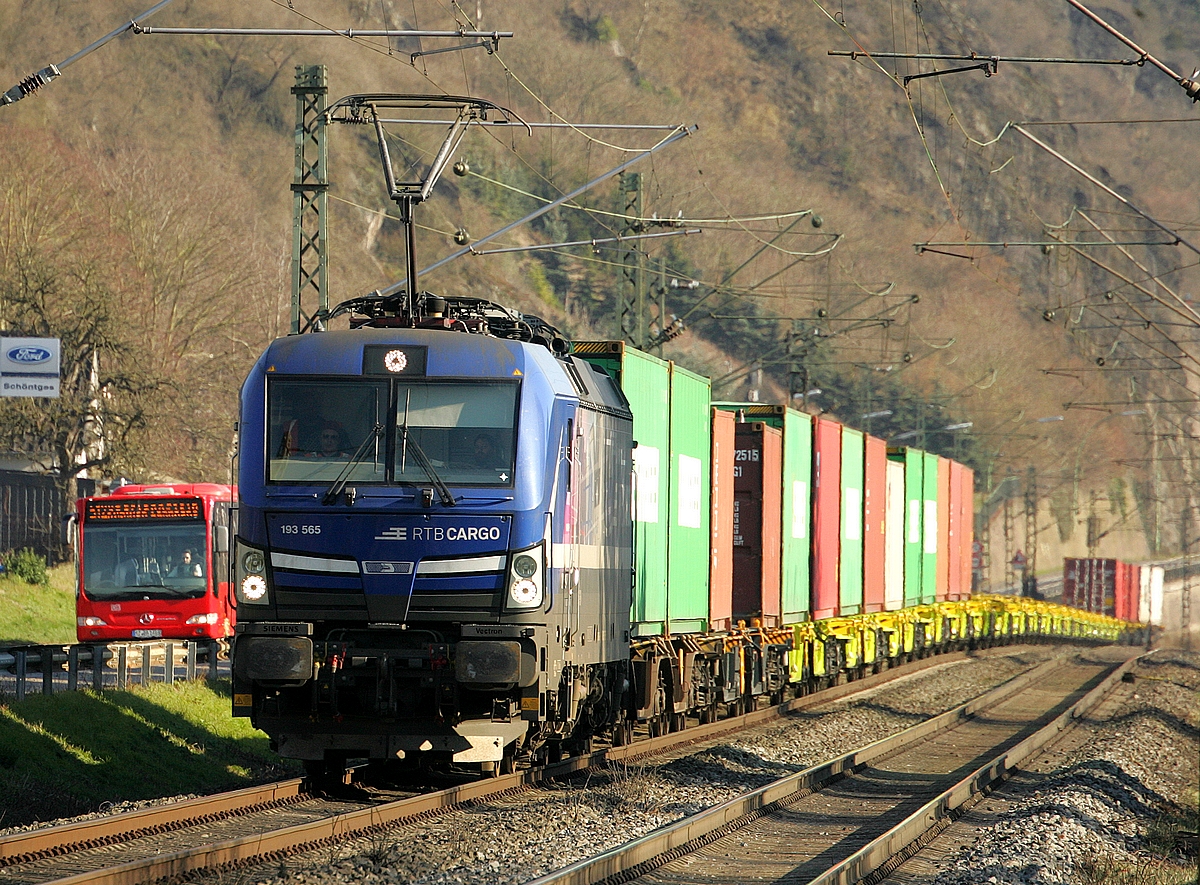 RTB Cargo 193 565 bei Oberlahnstein am 02.03.2022