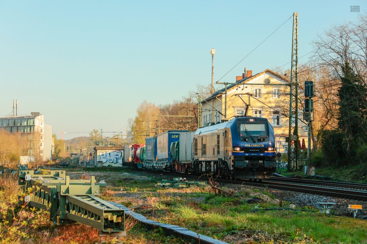 RTB Cargo 2019 315 Euro9000 mit KLV in Bonn Oberkassel, April 2025.