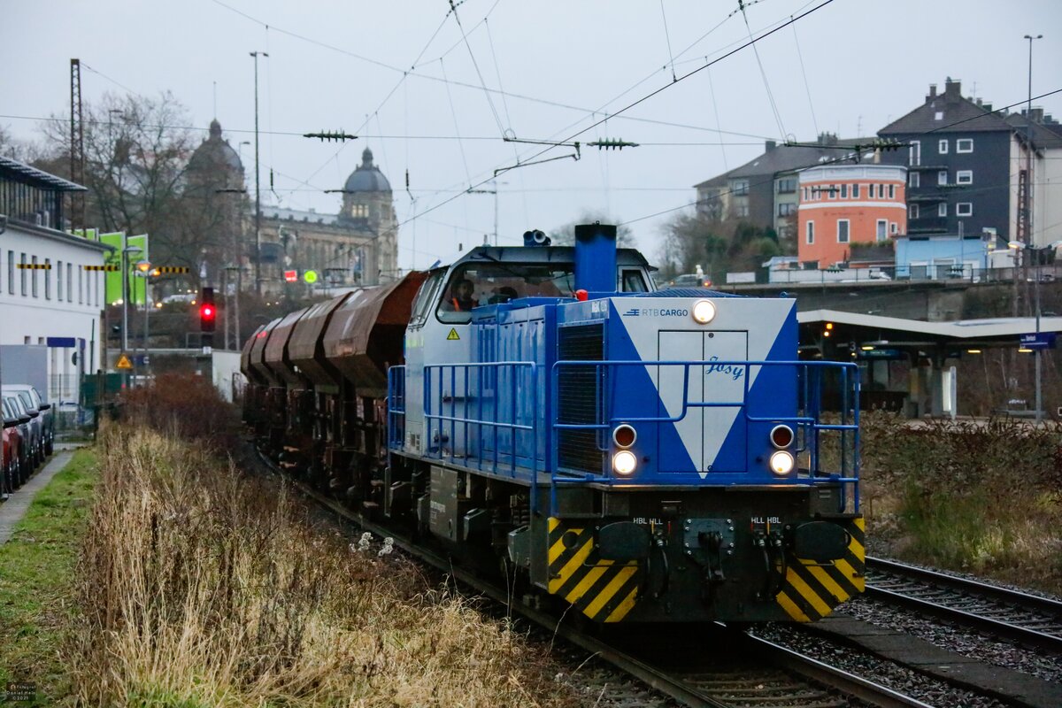 RTB Cargo MaK G1206 Josy in Wuppertal Steinbeck, Dezember 2021.
