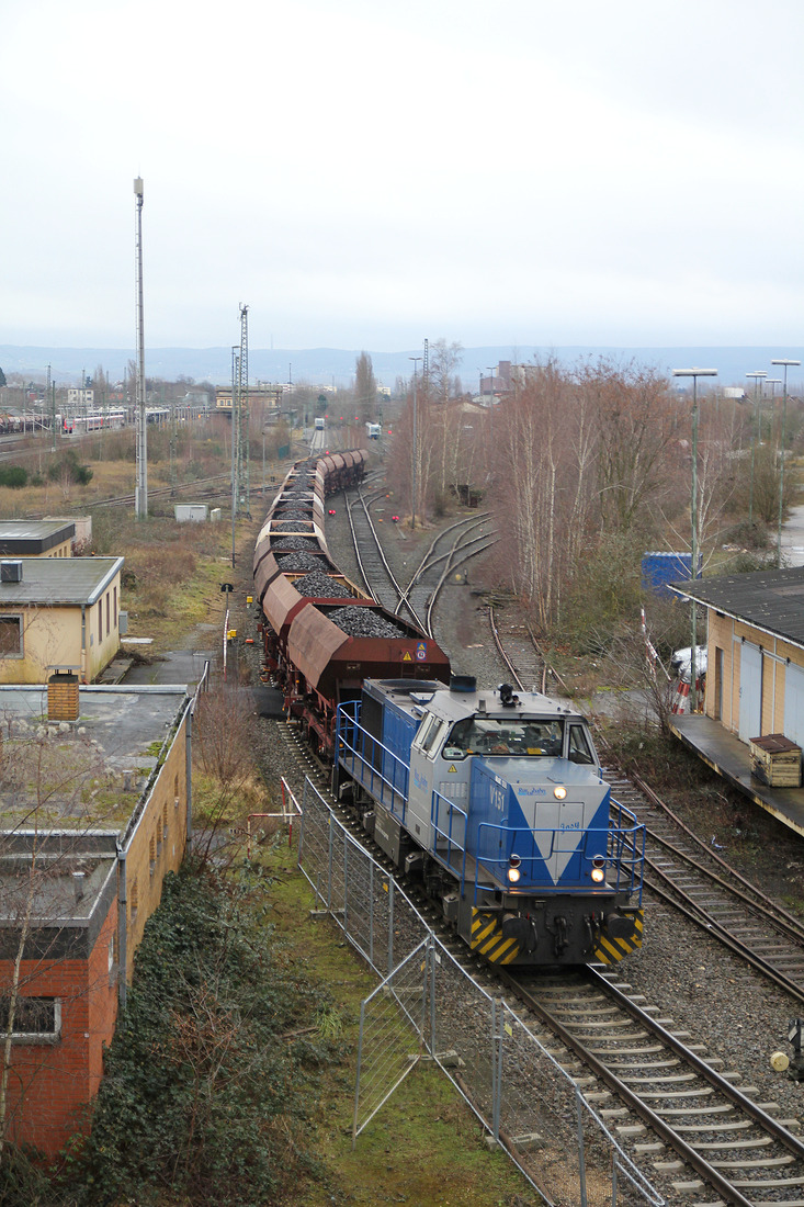 RTB Cargo V 151  Josy  mit Übergabe Düren - Jülich // Düren // 2. Januar 2015