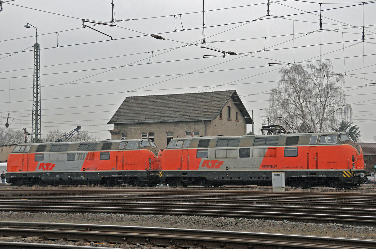 RTS 221 105+221 134 am 10 Februar 2017 in Darmstadt-Kranichstein
