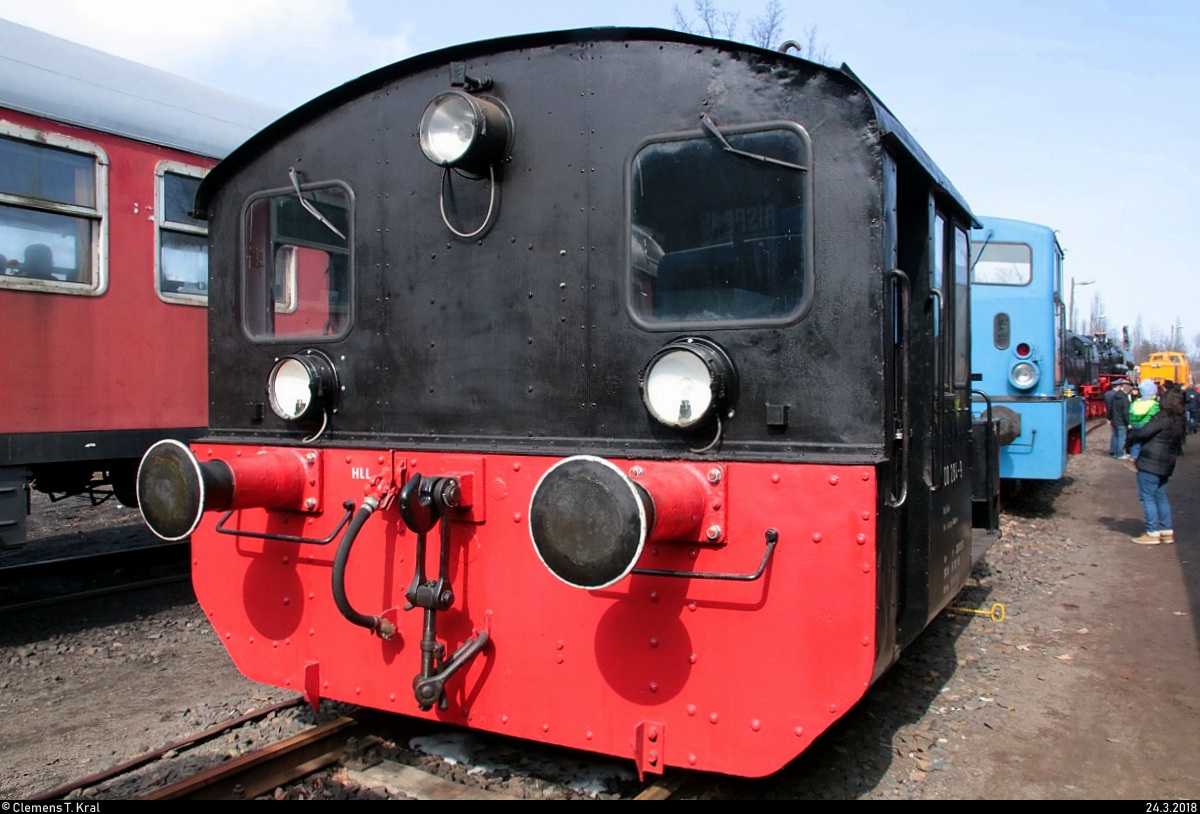 Rückansicht von Kö 4184  Eckard , in Privatbesitz (Hersteller: Orenstein & Koppel Lokomotivfabrik Drewitz). Aufgenommen zu den 21. Leipziger Eisenbahntagen im Eisenbahnmuseum Leipzig-Plagwitz. [24.3.2018 | 11:35 Uhr]