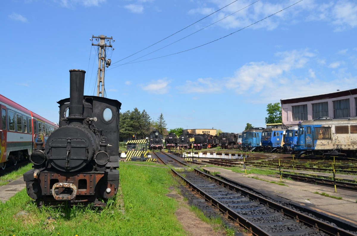 Rumnien Schmalspurdampflok CFR 388 002 im Eisenbahnmuseum Sibiu/Hermannstadt 10.05.2015