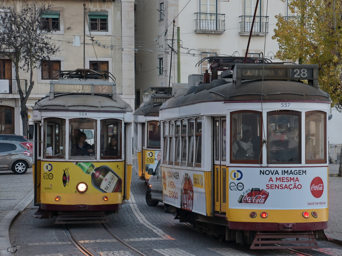 Rushhour in den Straßen von Lissabon. (Januar 2017)