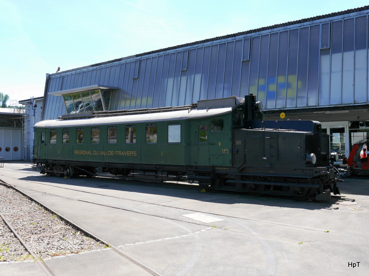 RVT - Dampftriebwagen ABm 2/5 9 ausgestellt im Verkehrshaus in Luzern am 21.05.2016