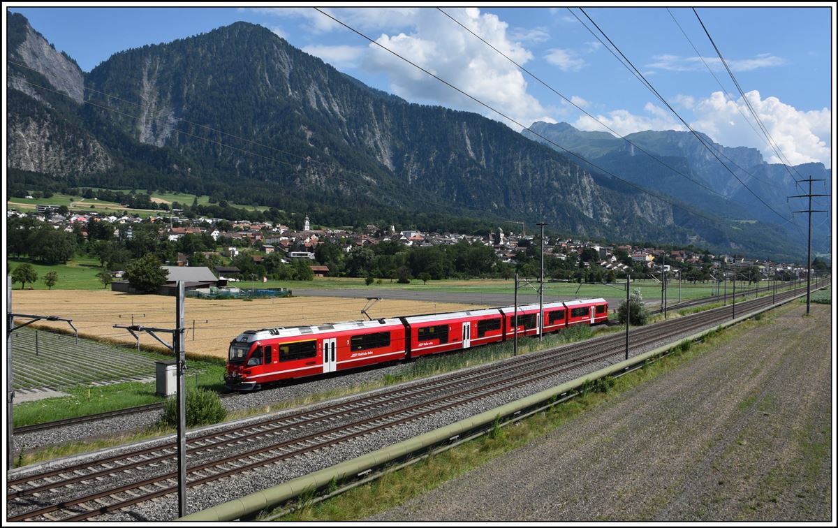 S1 1520 nach Schiers mit ABe 4/16 3101 bei Zizers. (14.07.2020)