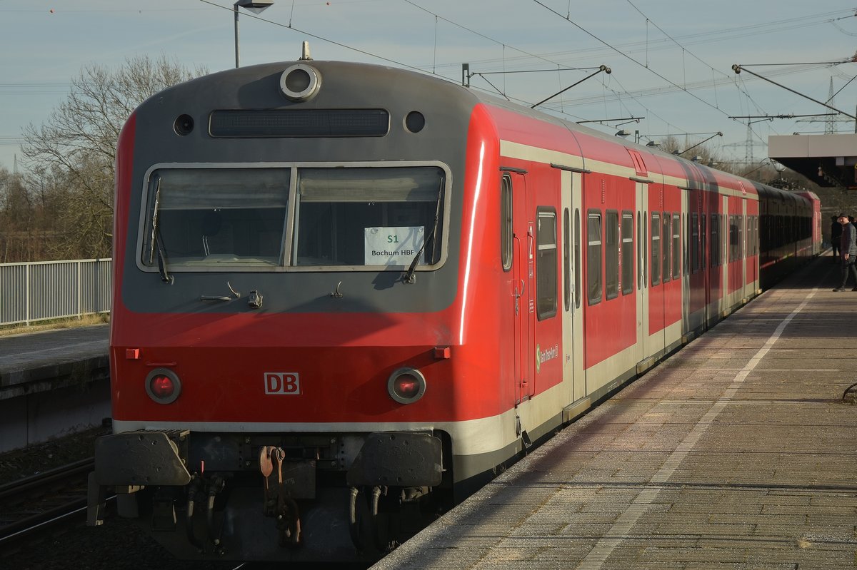 S1 Ersatzzug in Dortmund Oespel in Richtung Hbf 28.1.2017