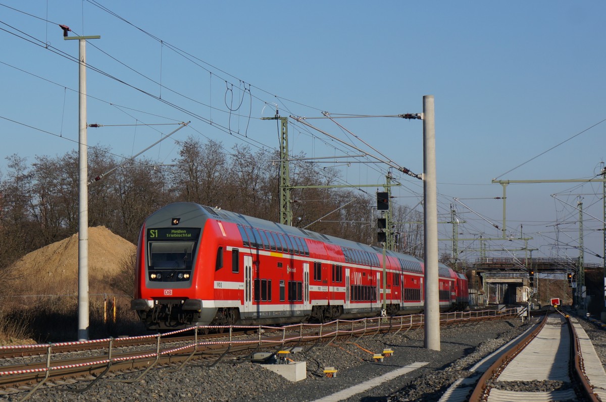 S1 nach Meißen-Triebischtal; Coswig, 19.03.2015
