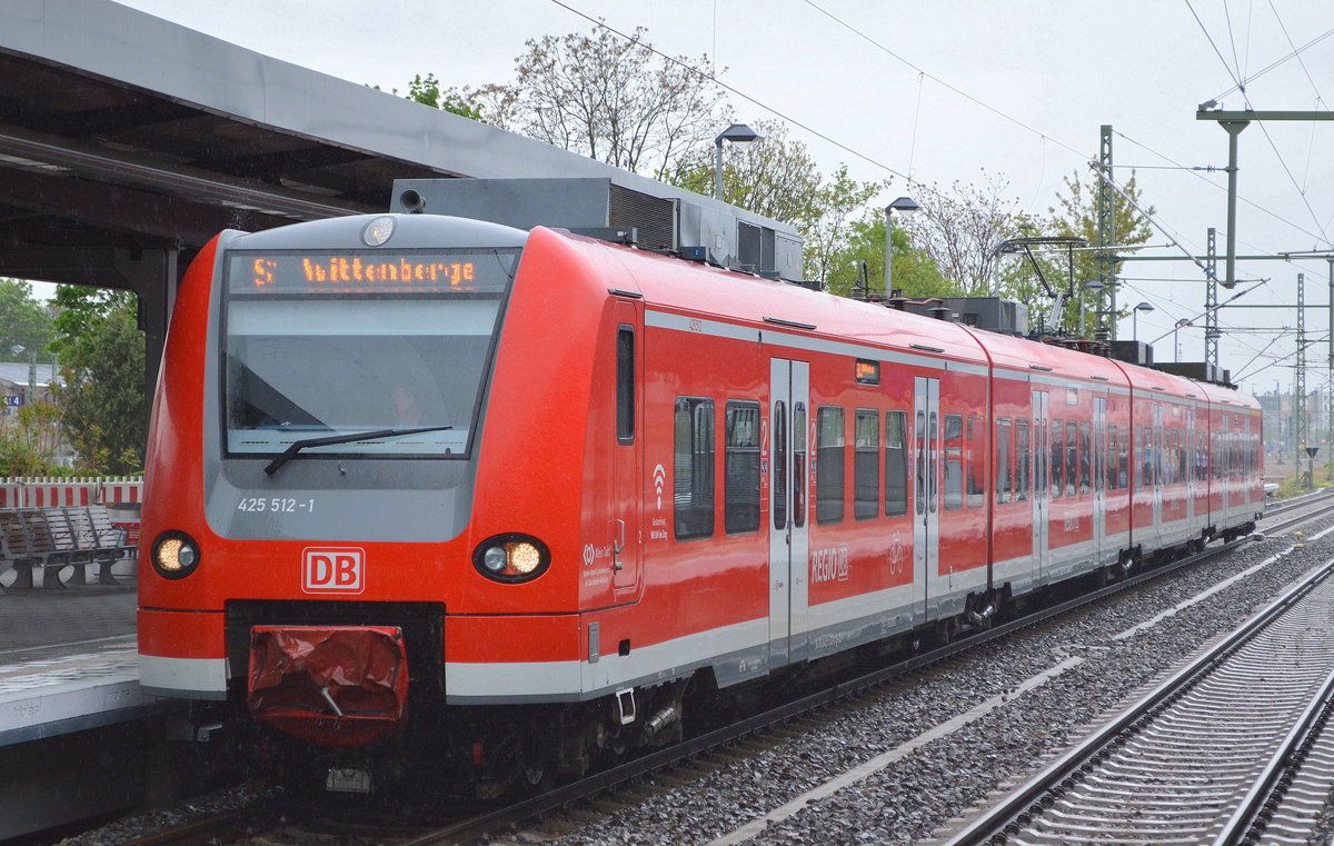 S1 nach Wittenberge mit 425 512-1 abfahrbereit Magdeburg Hbf am 29.04.19