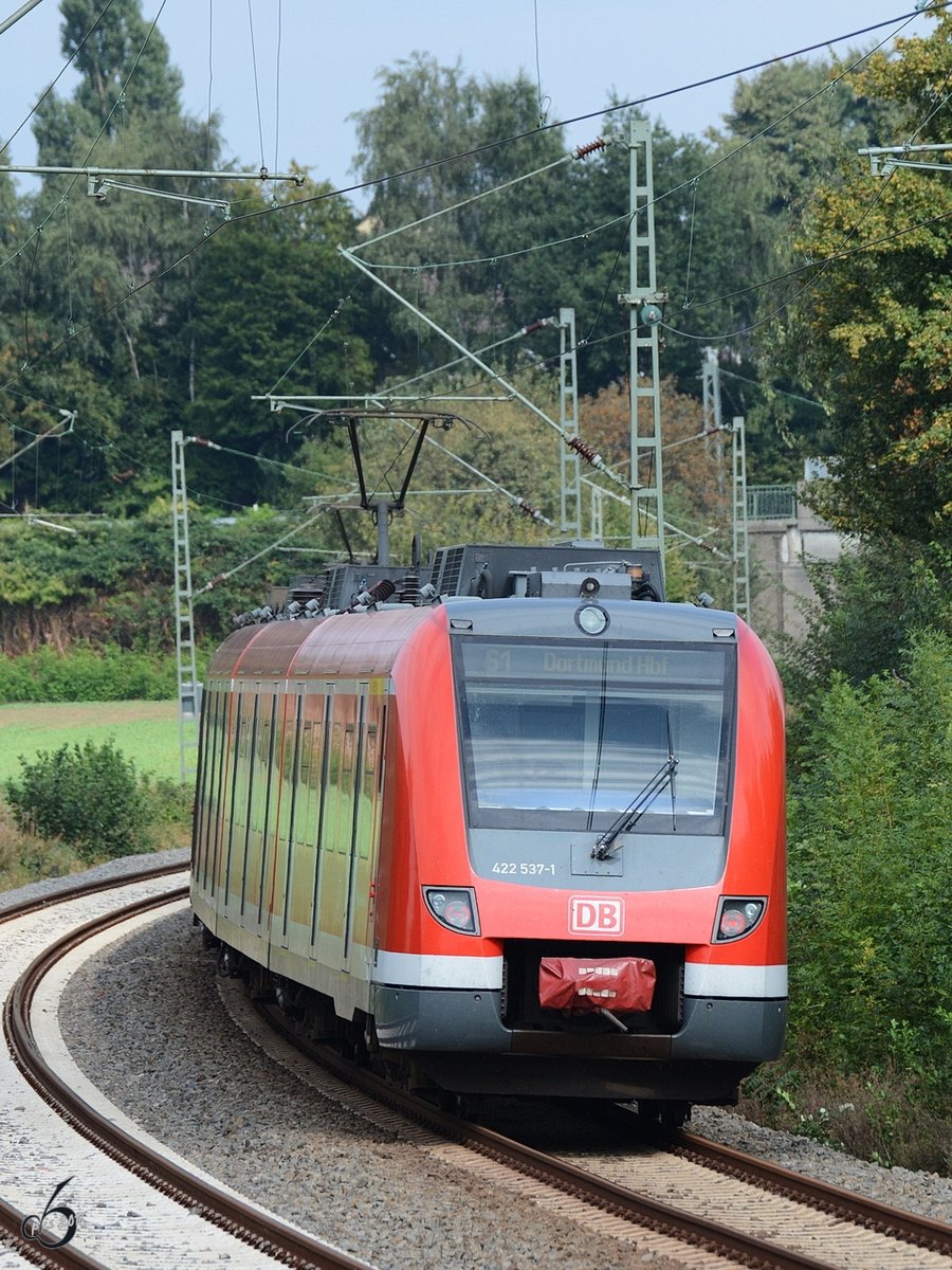 S1 unterwegs nach Dortmund Hbf (Bochum, September 2016)