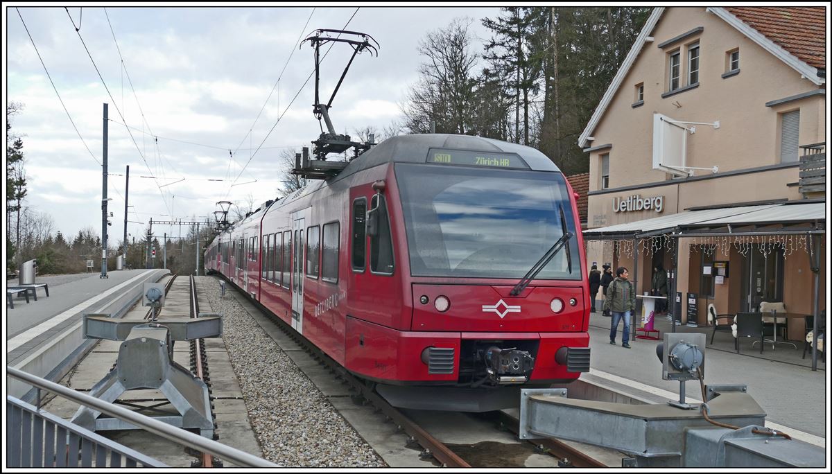 S10 nach Zürich HB mit 2 Be 510 in der Station Uetliberg. (19.01.2020)