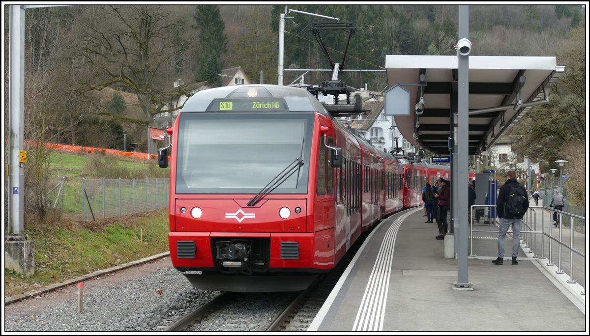 S10 nach Zürich HB mit 2 Be 510 in Triemli. (19.01.2020)