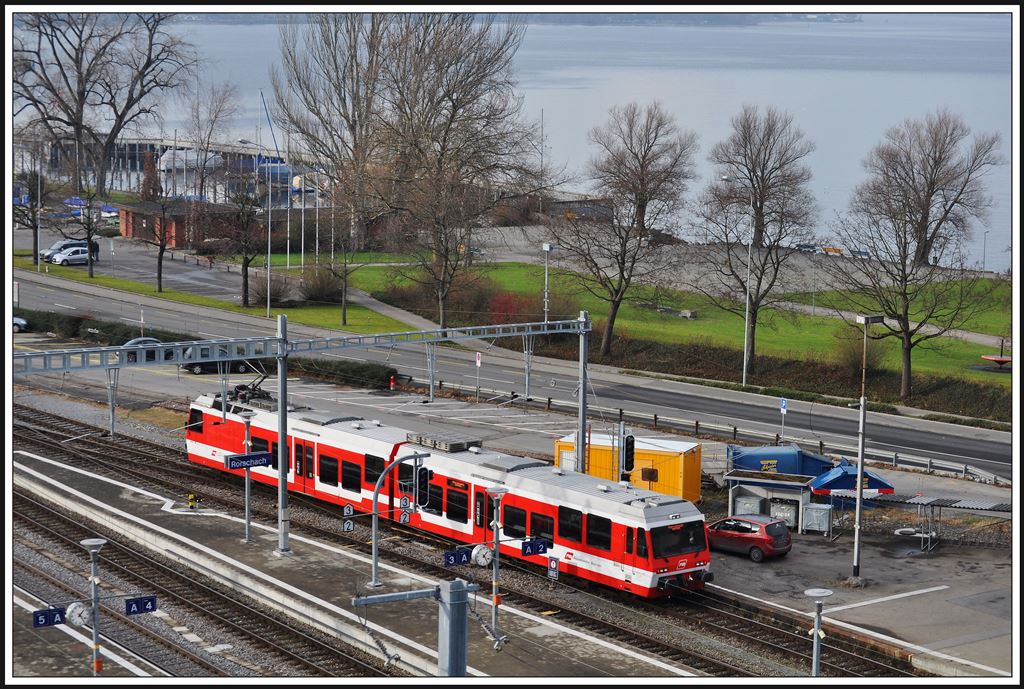 S25 5024 Heiden - Rorschach Hafen mit BDeh 3/6 25 in Rorschach.