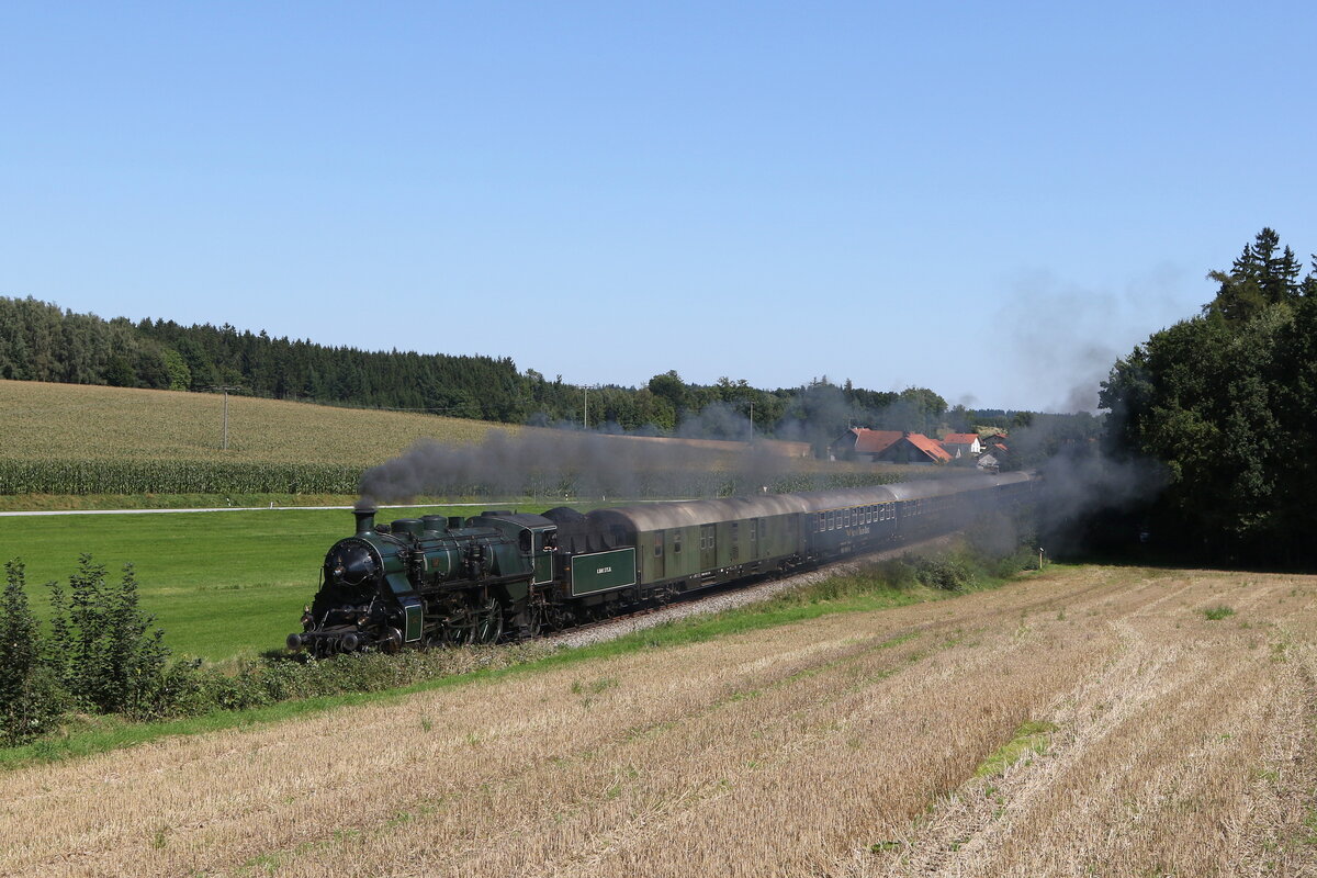 S3/6 3673 auf dem Weg nach Landshut am 3. September 2021 kurz nach Vilsbiburg.