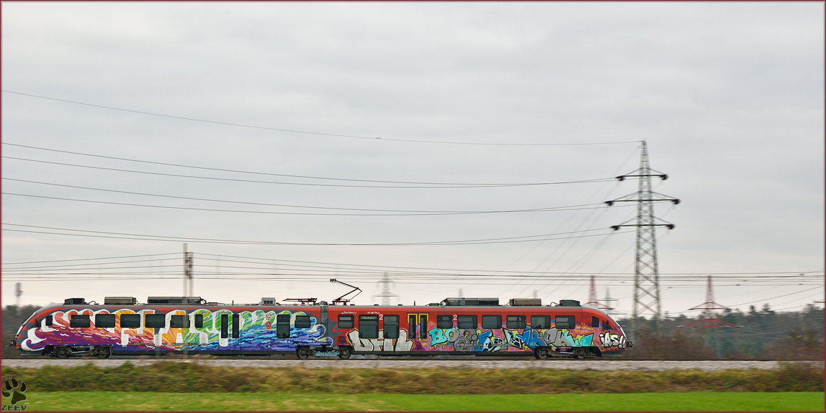 SŽ 312-? fährt durch Bohova Richtung Pragersko. /21.11.2014