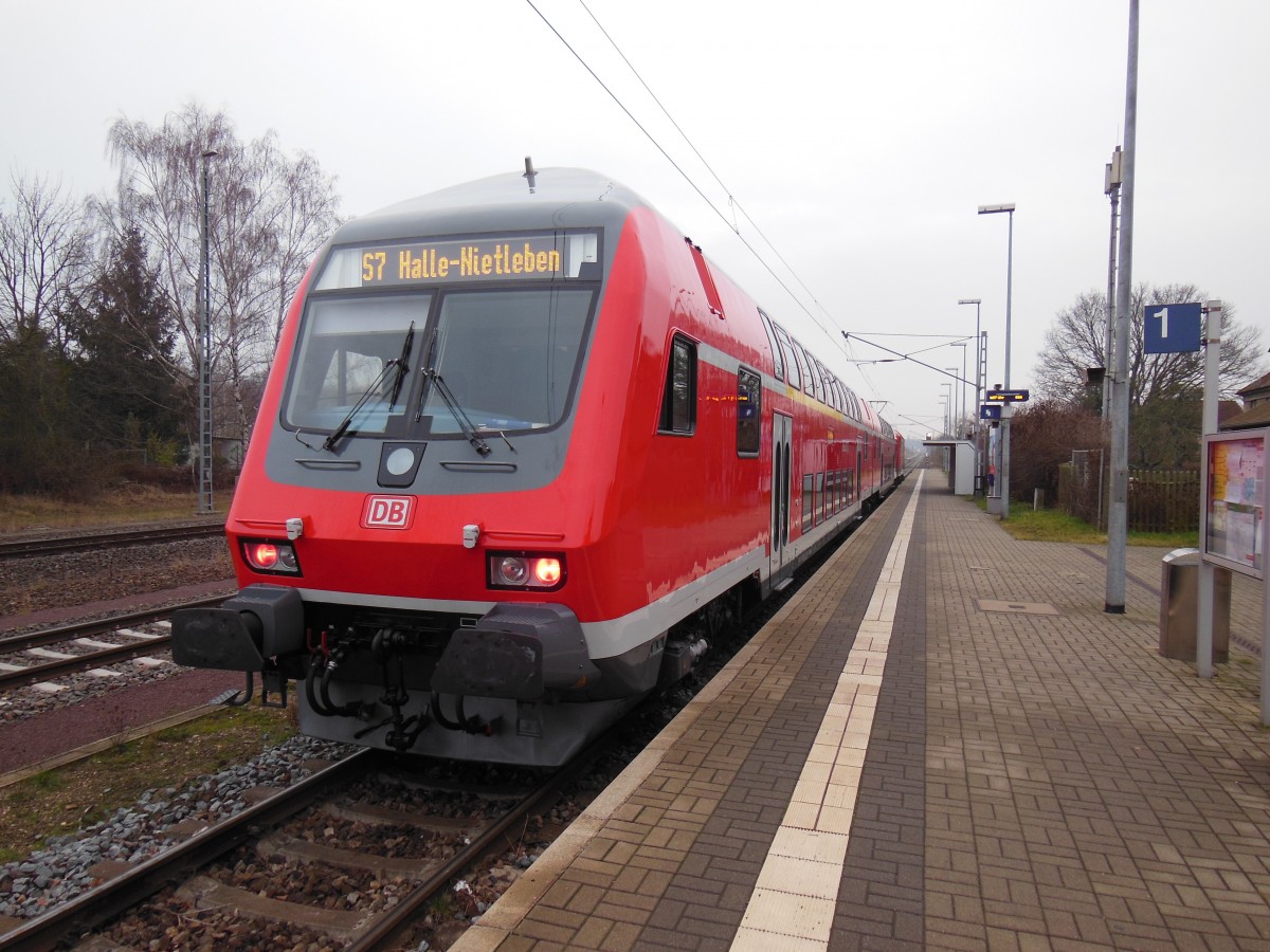 S7 nach Halle Nietleben am 15.01.2014 in Halle Trotha